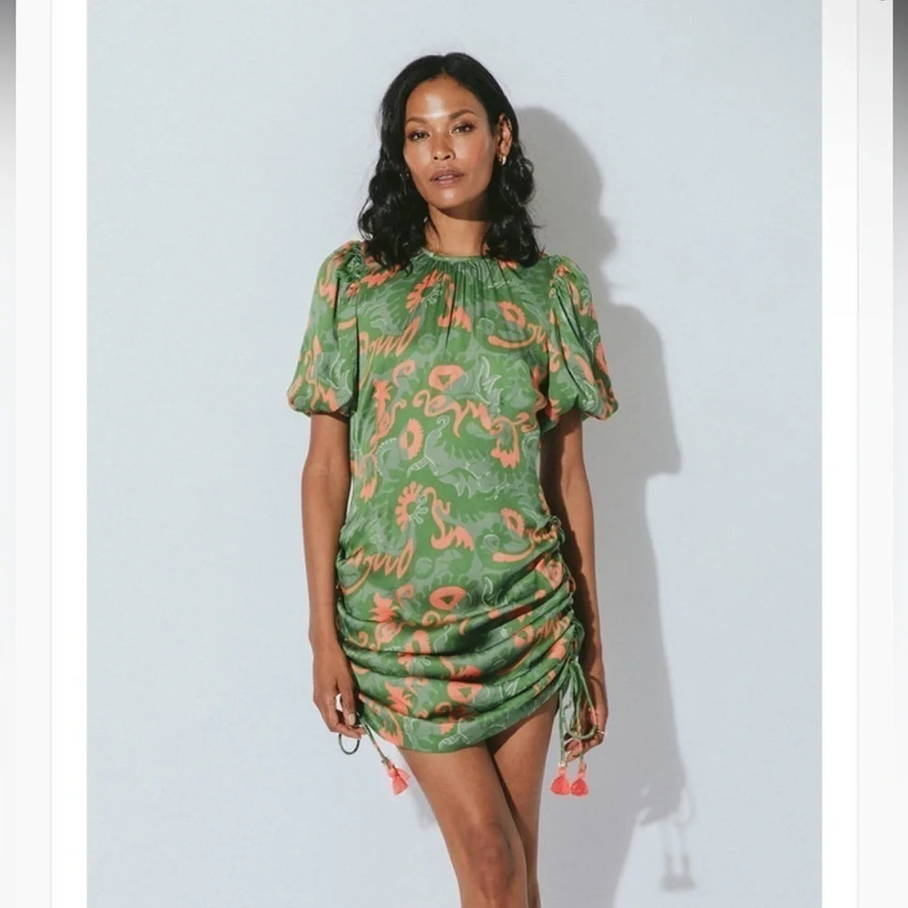 🔥 NWT 🔥 CLEOBELLA Revolve Kamila Mini Dress in Abstract Print Size XS 💕 - Picture 5 of 14